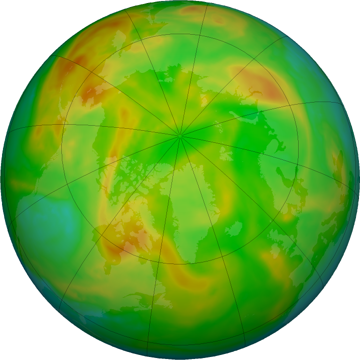 Arctic ozone map for 03 June 2021